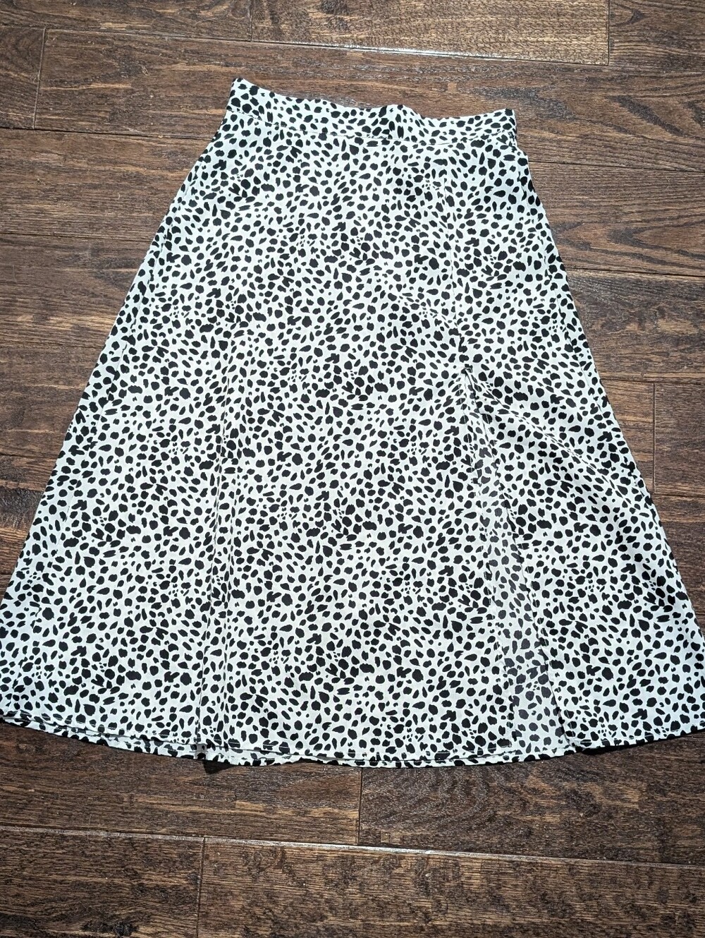 Shein Maxi Skirt Black and White Animal Print